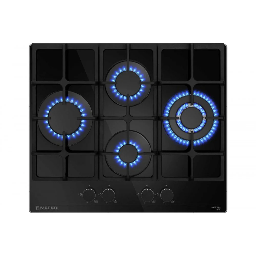 Газовая варочная панель MEFERI MGH604BK GLASS ULTRA