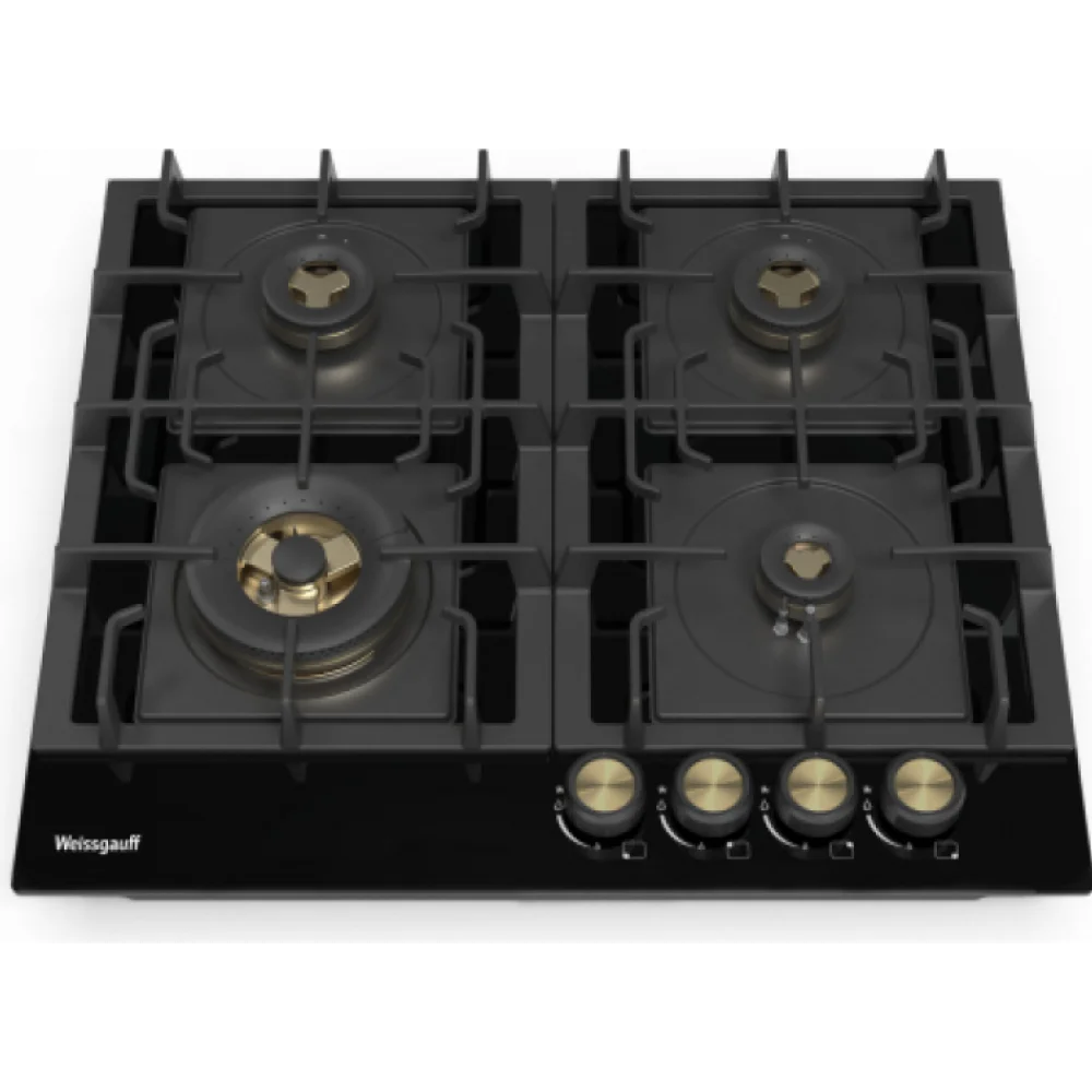 Газовая варочная панель WEISSGAUFF HGG 641 BV VOLCANO BURNER NANO MATT GLASS