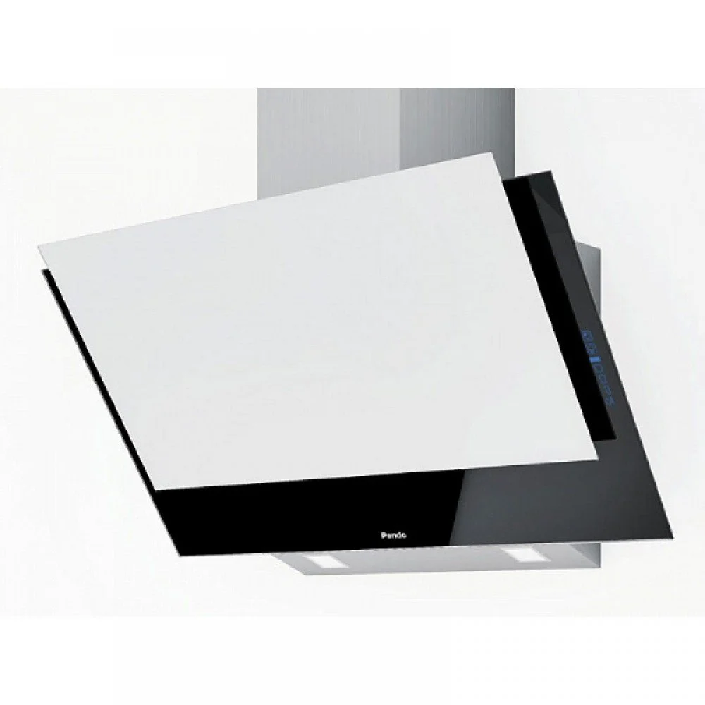 Вытяжка PANDO P-730/90 CRISTAL NEGRO + CRISTAL BLANCO V.1050 ECO SEC PLU