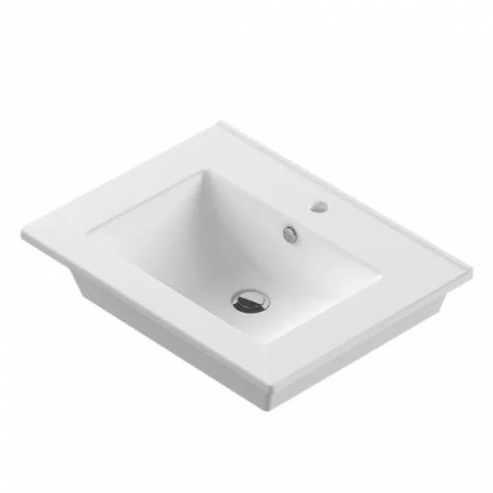 Раковина SANITA LUXE Quadro 60 WB.FN/Quadro/60-C/WHT.G/S1 белый