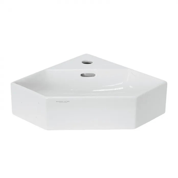 Раковина угловая SANITA LUXE Line 49 WB.CR/Line/35-C/WHT.G/S1 белый