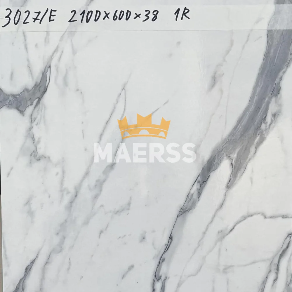 40*600*1950мм 3027/E 2х метровая столешница Мрамор белый глянец