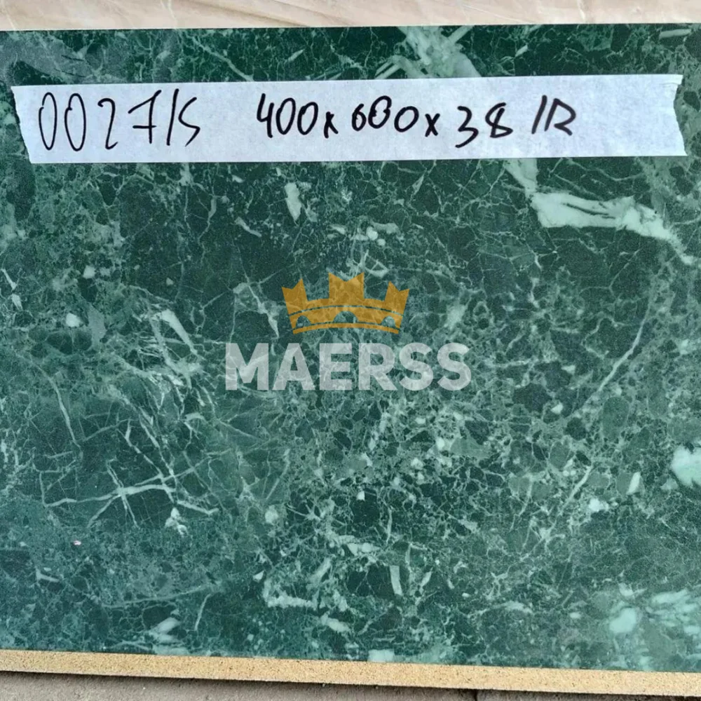 40*600*400мм 0027/S обрезок столешницы зеленый мрамор